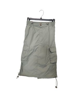 Girls' Olive Green Cargo Skirt - Casual Utility Style